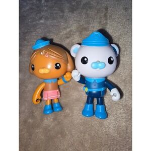 Octonauts Captain Barnacles and Dashi Dog Action Figure Set Blue Pink Toys